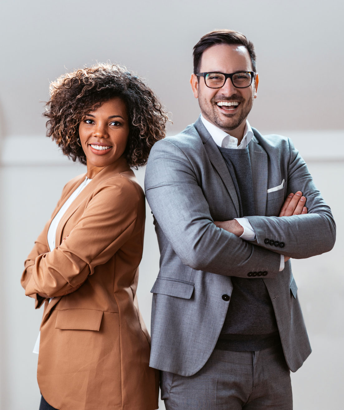 Two People Smiling